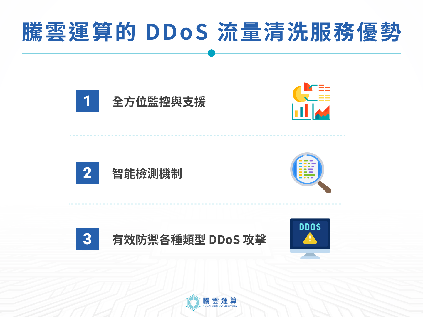 騰雲運算的 DDoS 流量清洗服務優勢 騰雲運算的 DDoS 流量清洗服務優勢